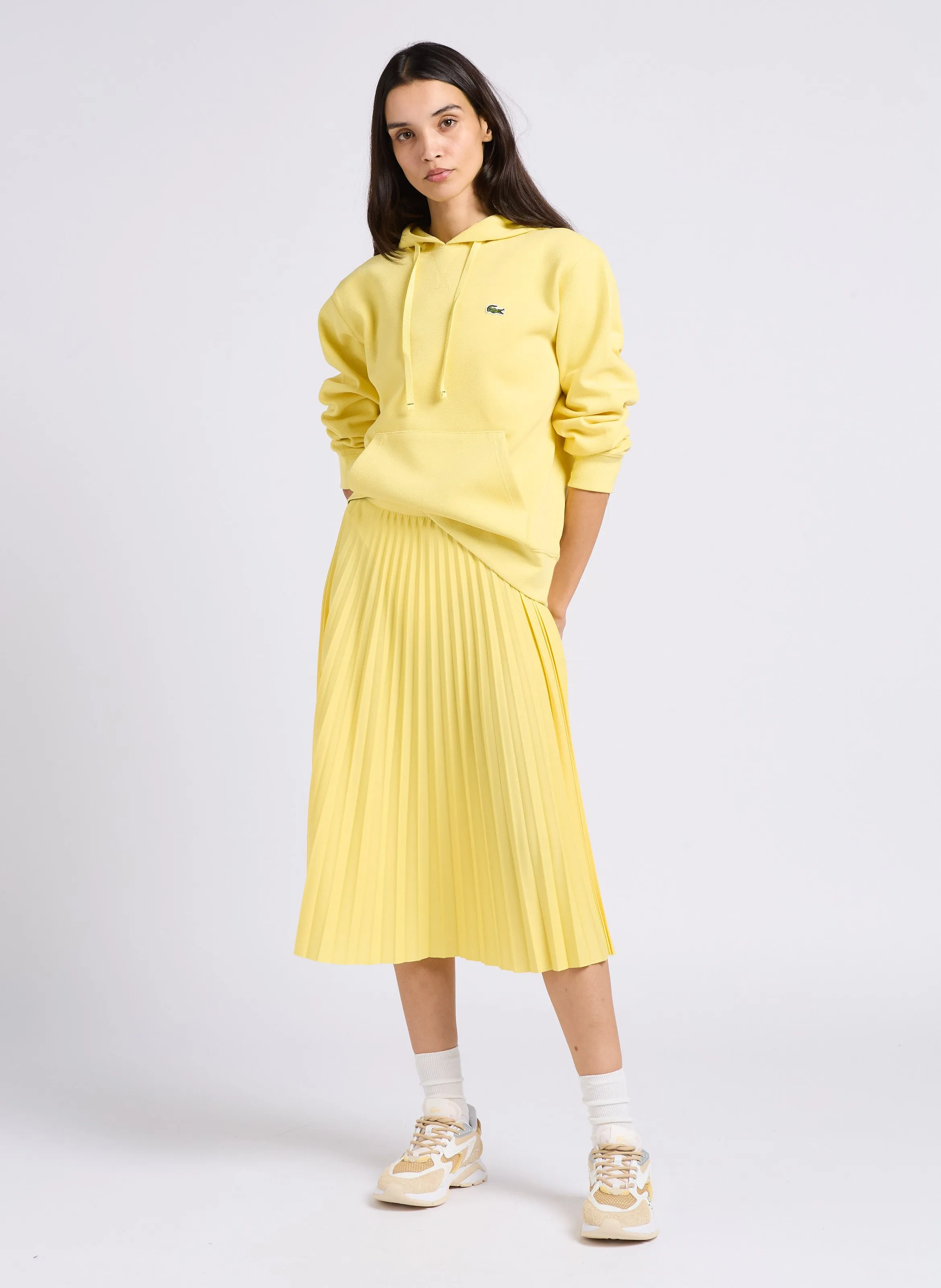 LACOSTE Falda plisada en amarillo