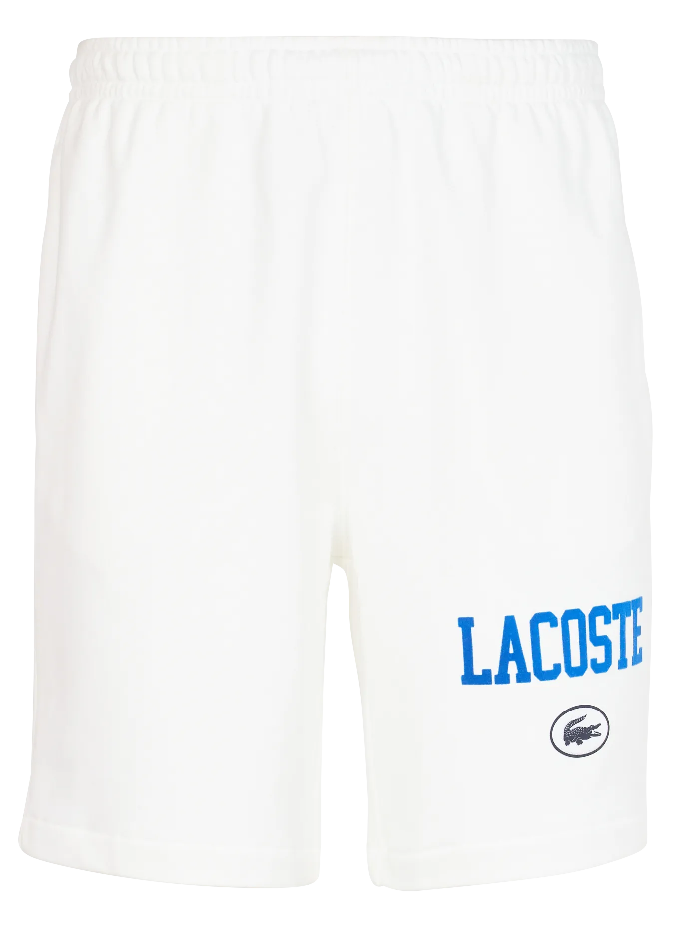 LACOSTE Pantalón corto recto de algodón en blanco