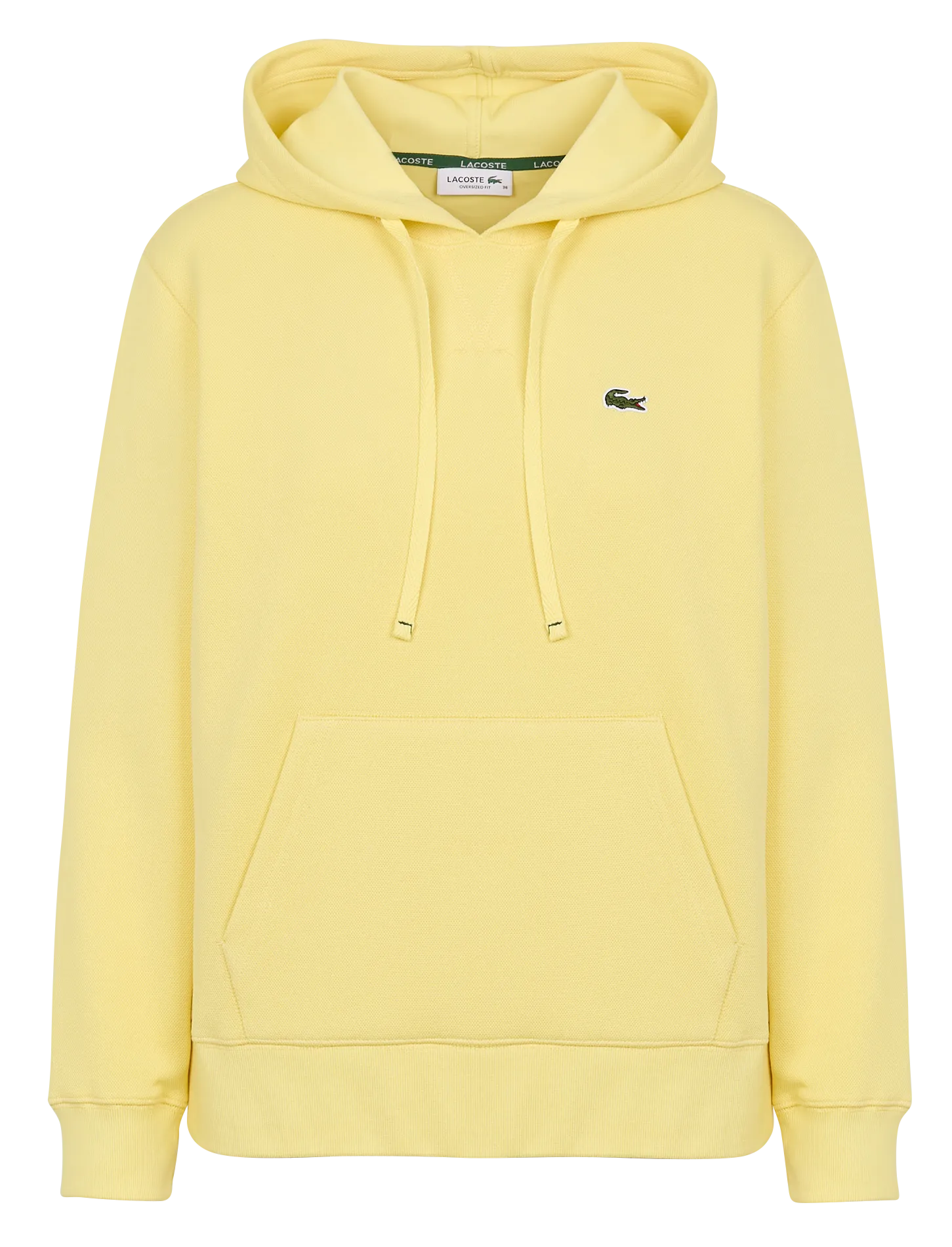 LACOSTE Sudadera extragrande de algodón mezclado en amarillo