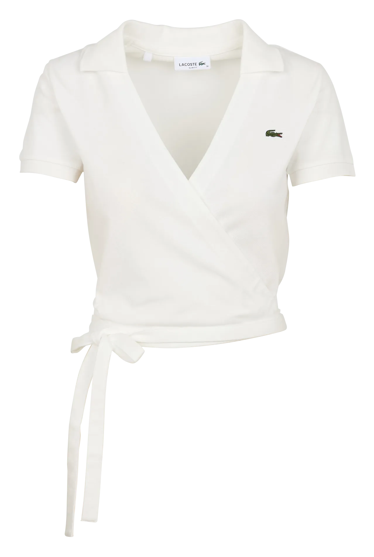 LACOSTE Top cruzado en mezcla de algodón en blanco