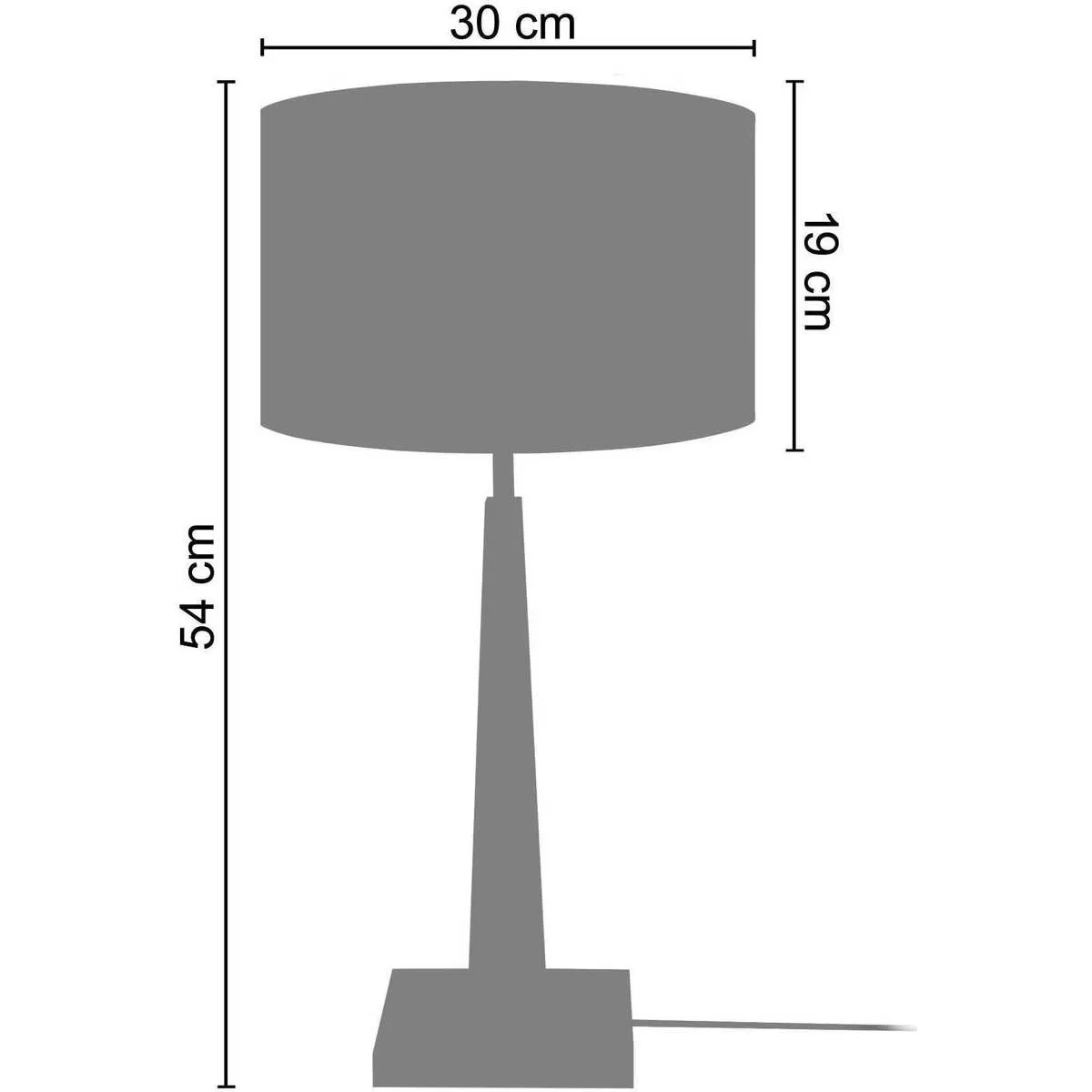 Lámpara de Mesa redondo madera natural y gris