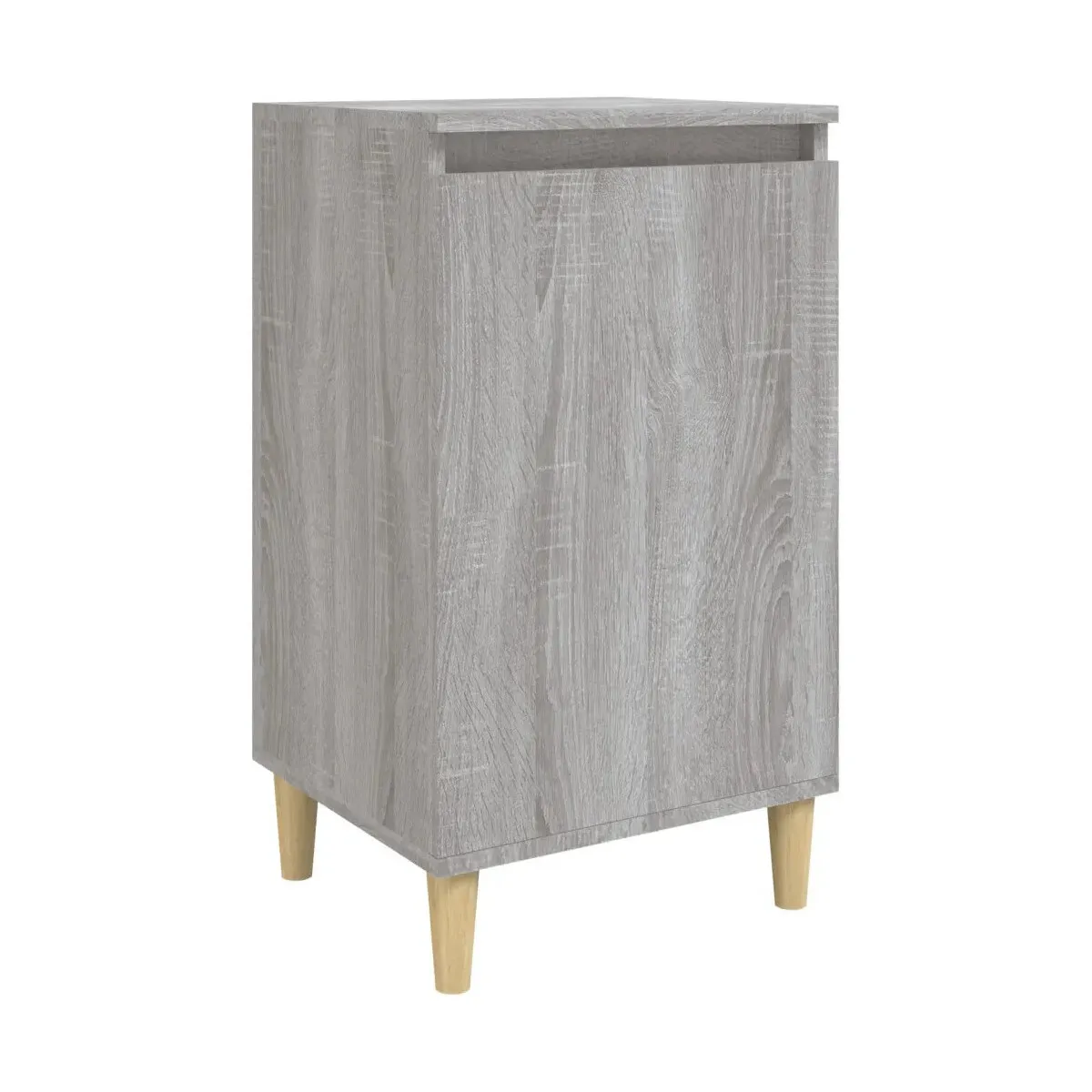 Mesita de noche madera contrachapada gris Sonoma 40x35x70 cm