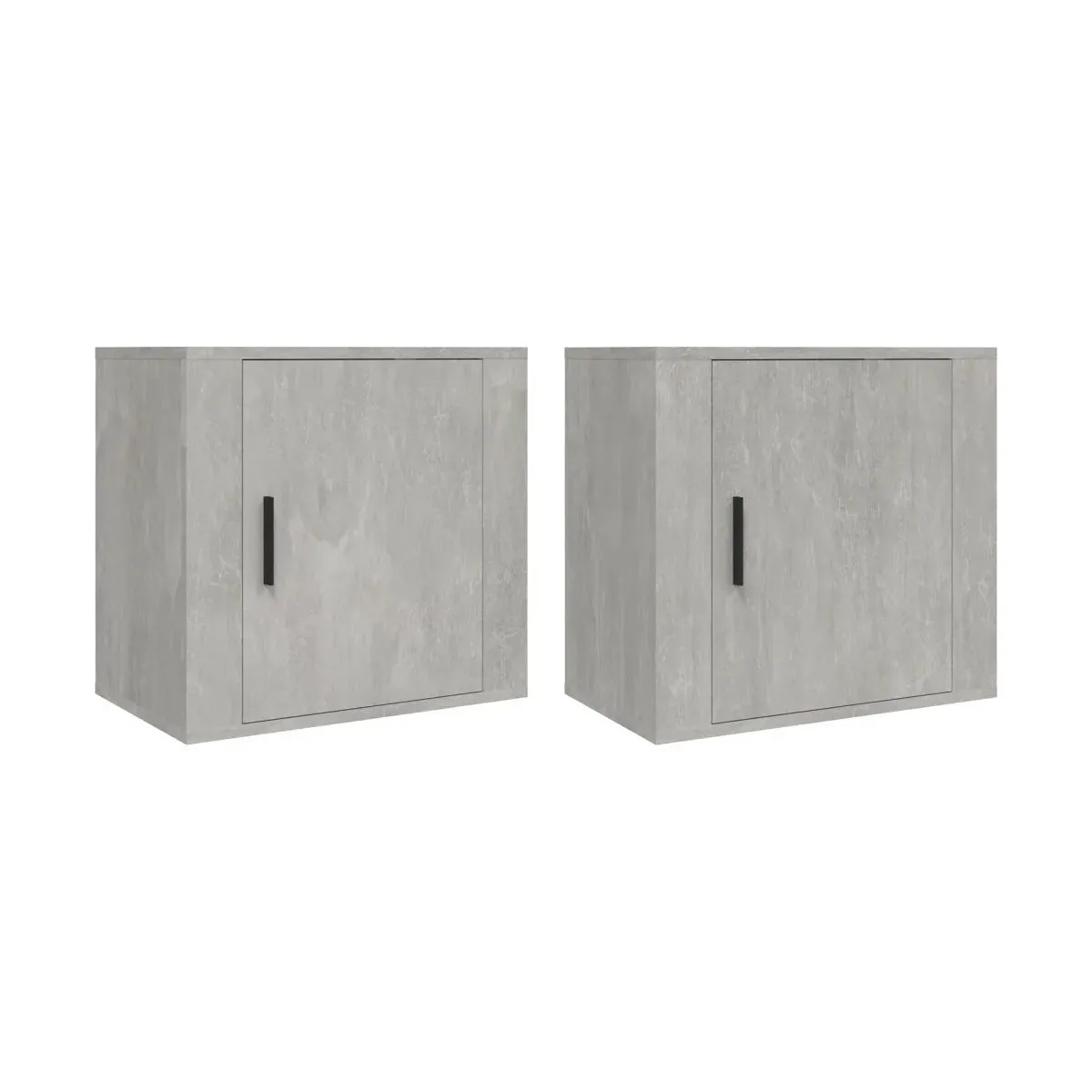 Mesitas de noche de pared 2 uds gris hormigón 50x30x47 cm