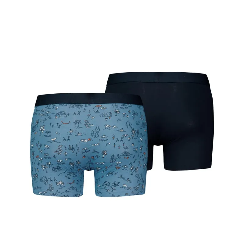 Pack 2 Boxers Levi´s con estampado playero en tonos azules