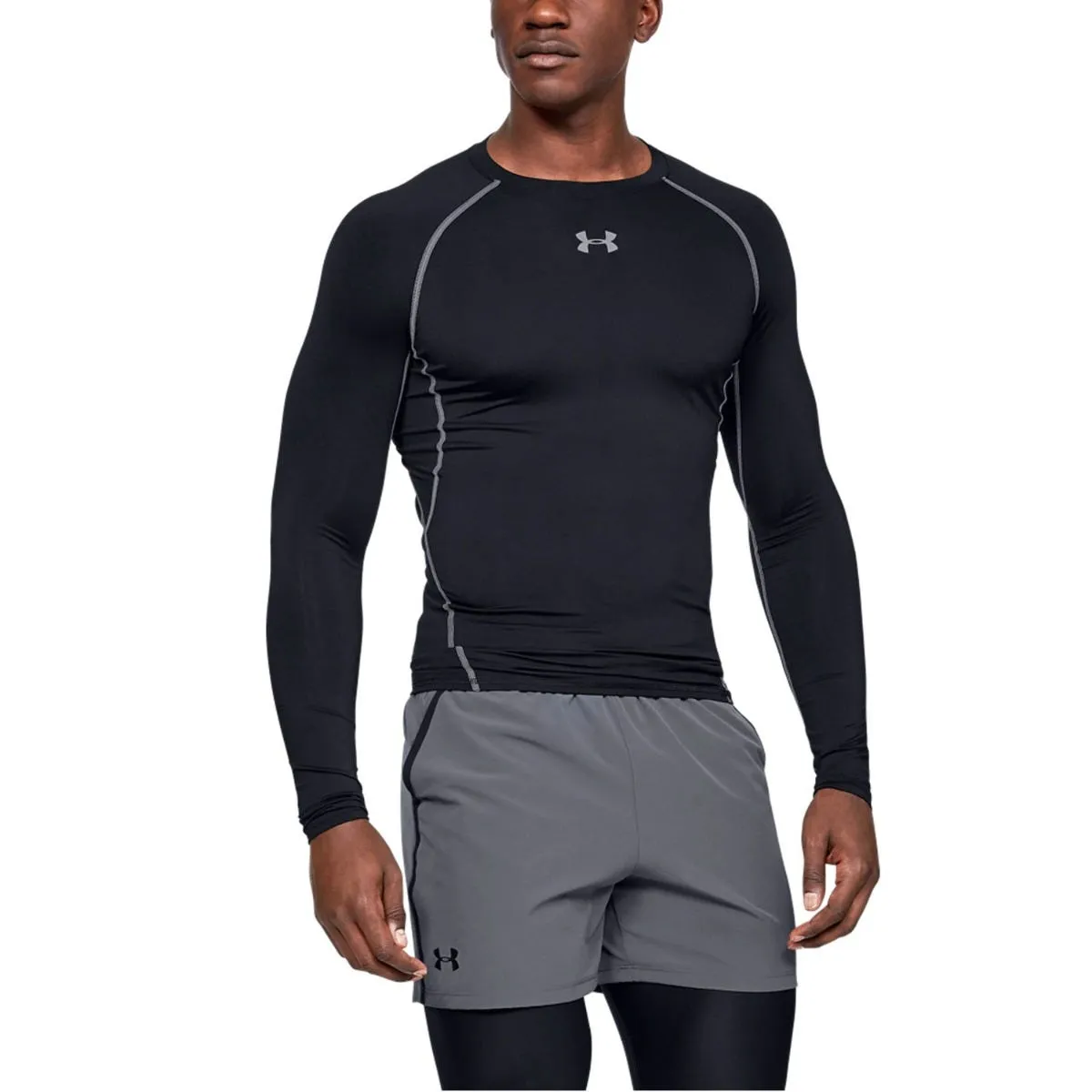 Polera de Compresión Training Hombre Under Armour UA HeatGear® Armour Manga Larga Negro