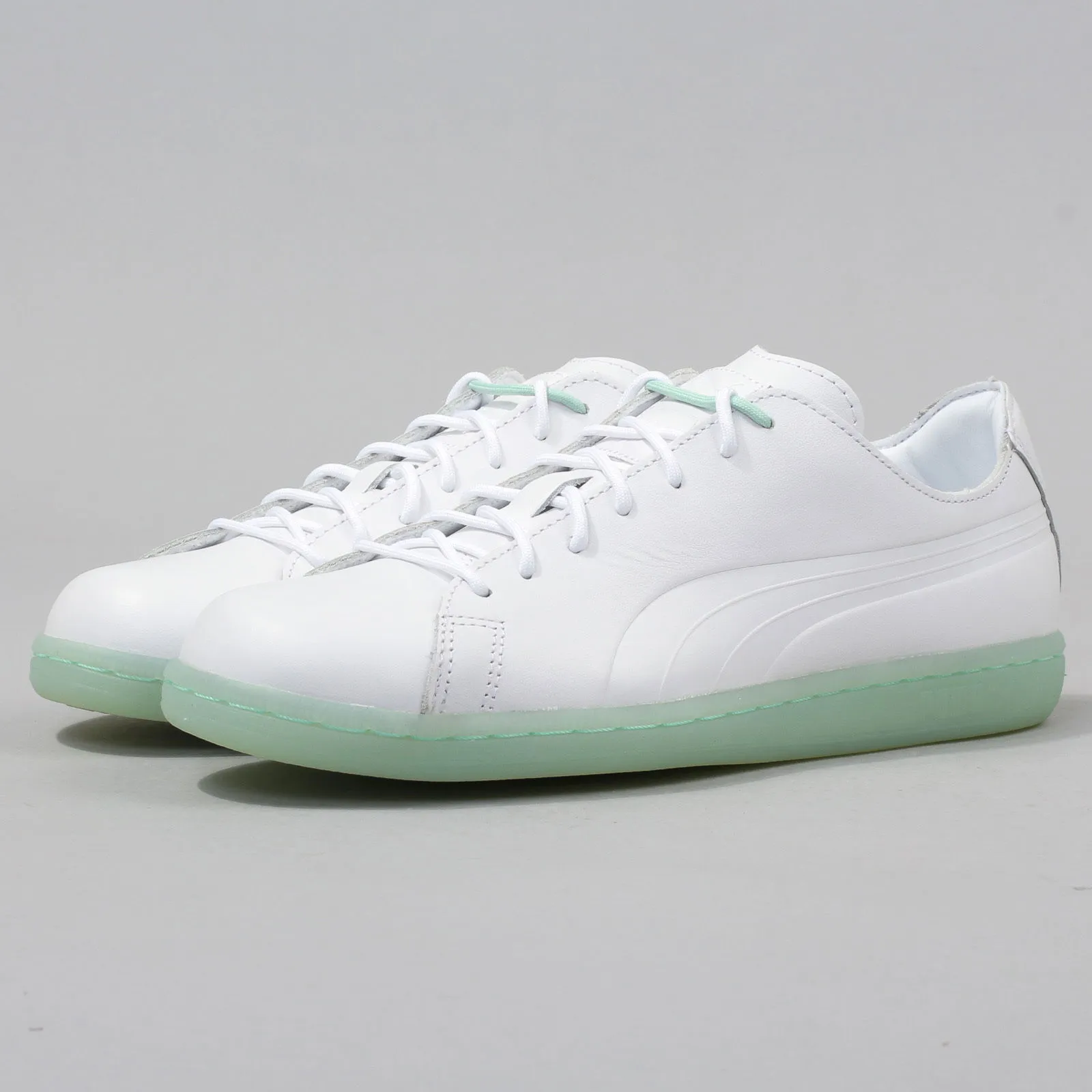 Puma DP Match Raw Edge white - grossamer green