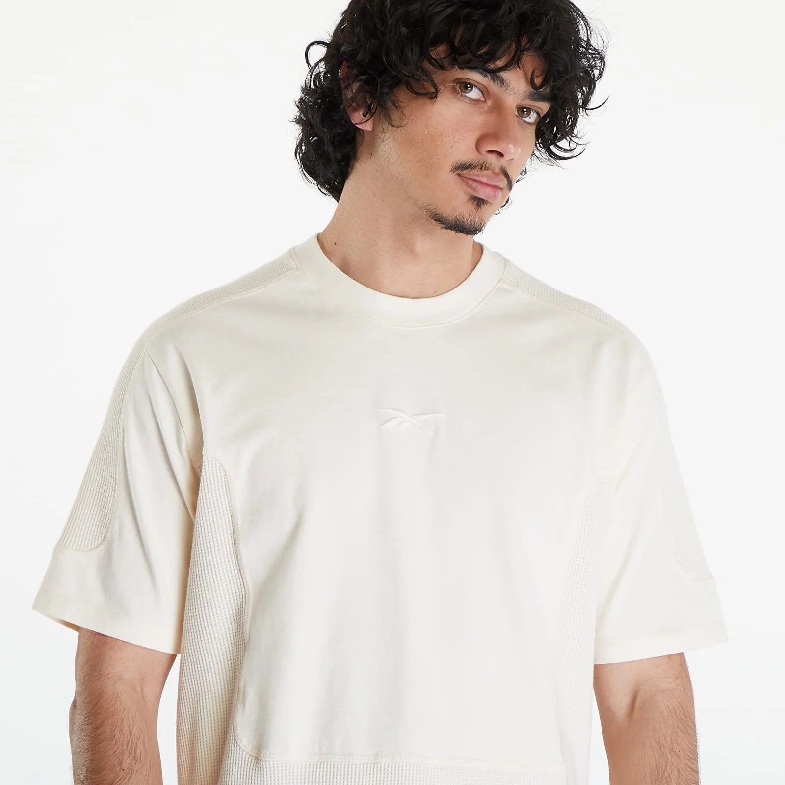 Reebok LTD Training Waffle Pattern T-Shirt Beige