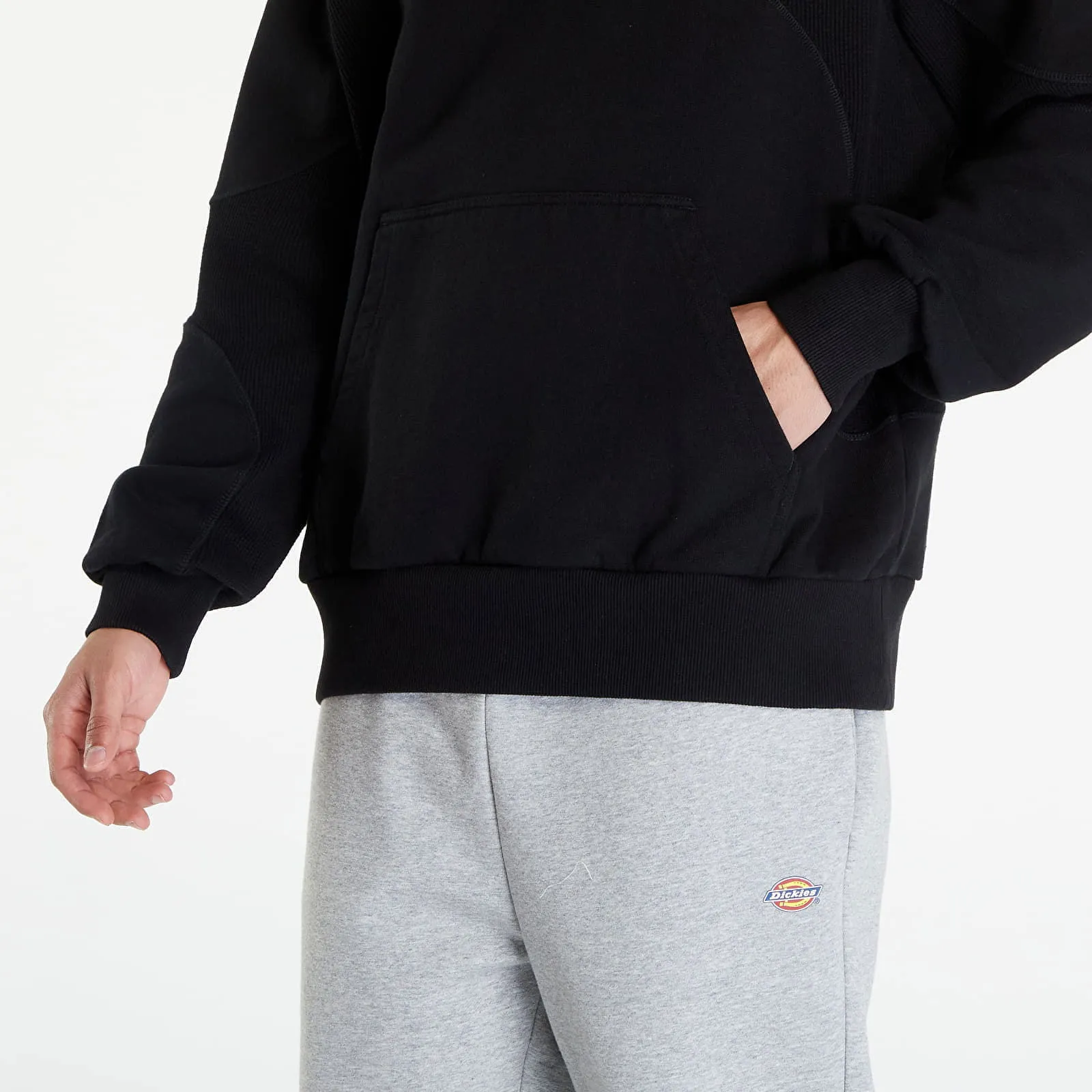 Reebok LTD Waffle Pattern Hoodie Black