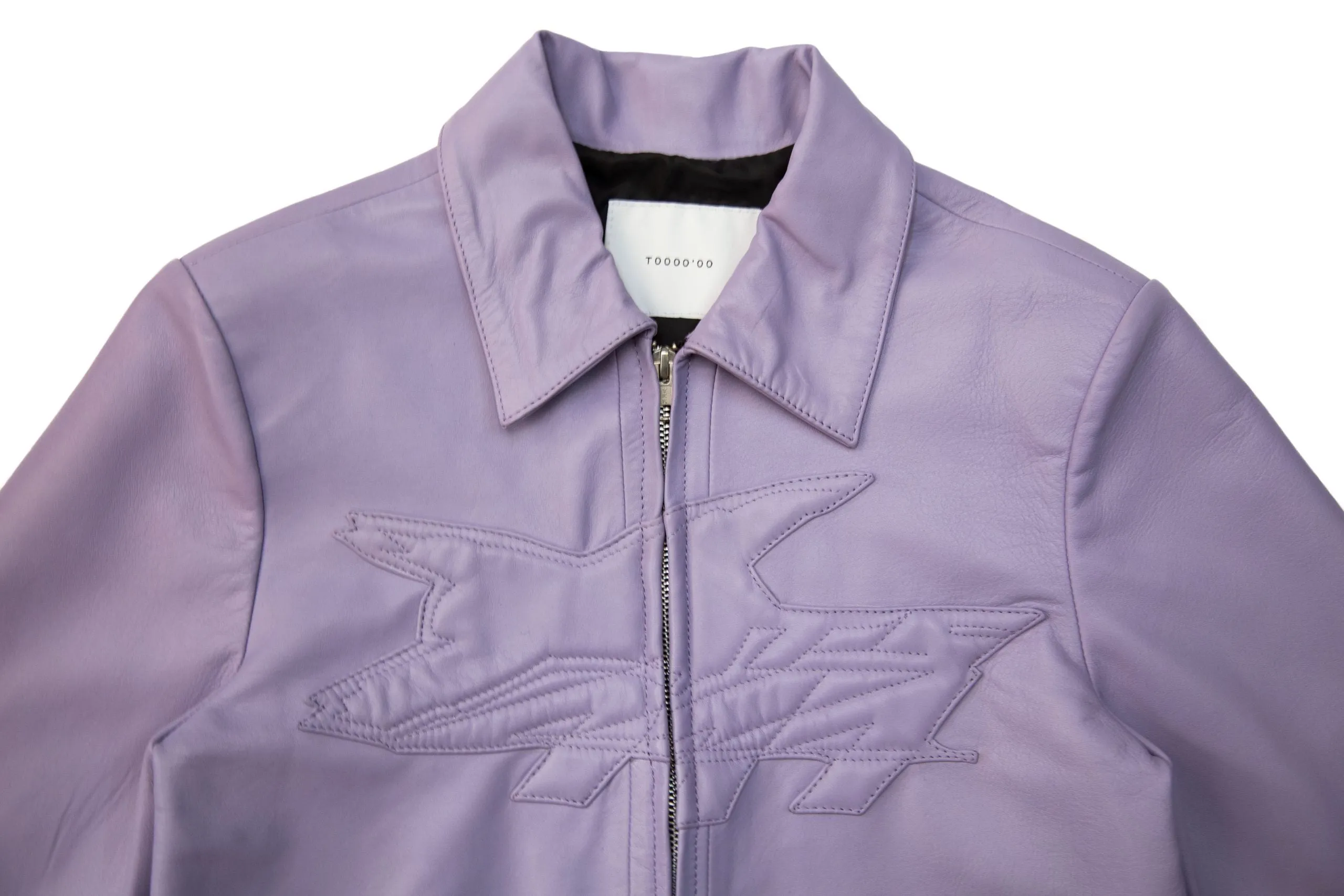 Tiempos Leather Jacket Lavandula