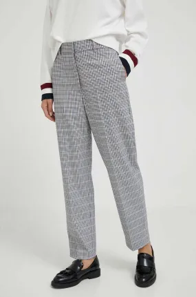 Tommy Hilfiger Check Tapered Fit Twill Trousers