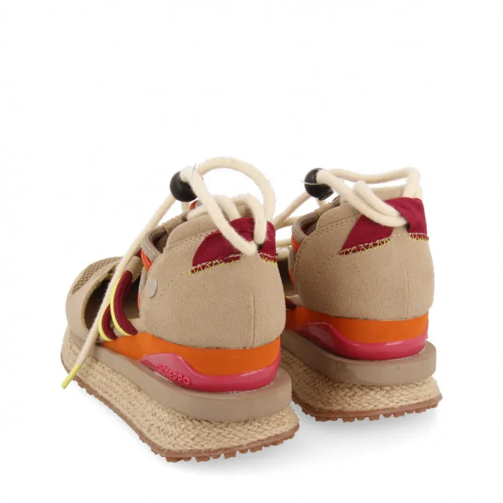 Zapatillas cuña Gioseppo estilo espadrille con cuña y tiras de colores tulare