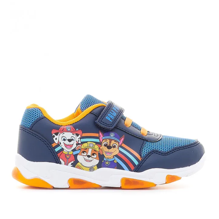 Zapatillas deporte Leomil patrulla canina azul y naranja