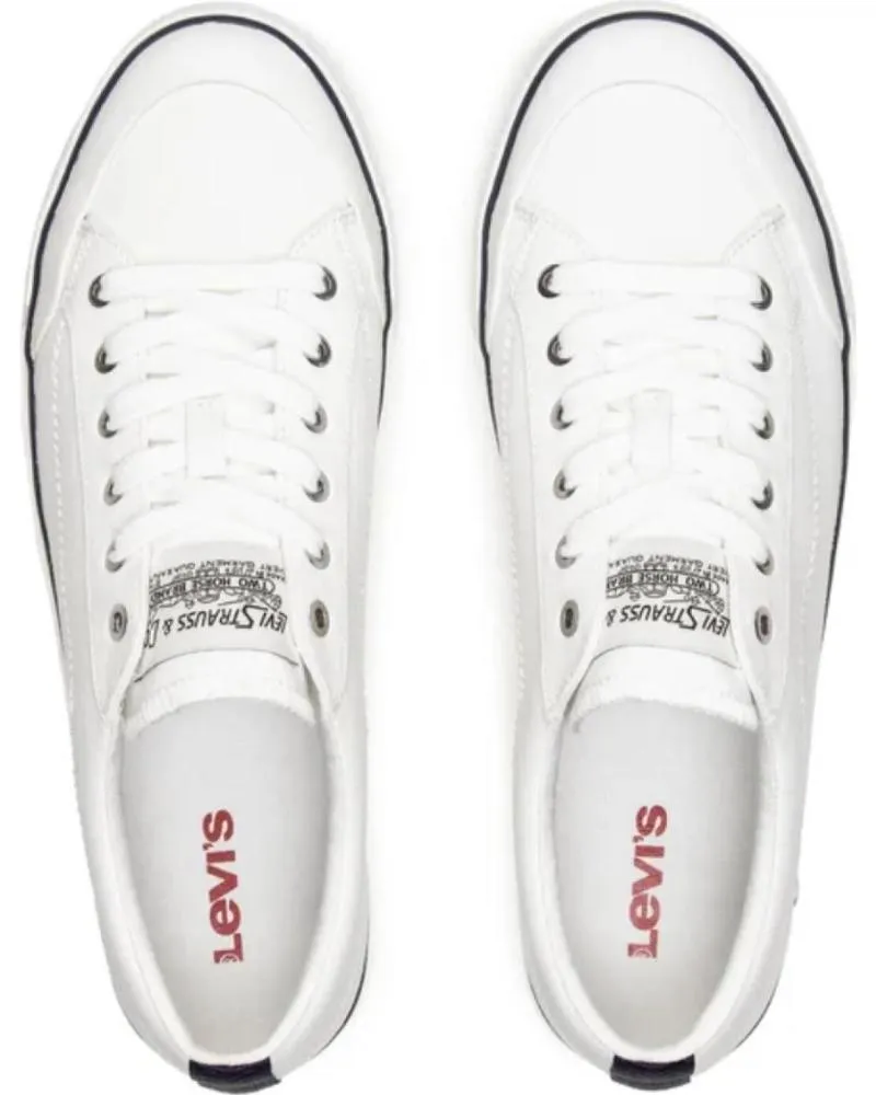 Zapatillas deporte LEVIS  de Mujer ZAPATILLA LONA UNISEX 235662 COLOR  BLANCO